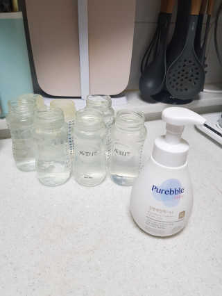 Purebble [퓨어블] 베이비 젖병세정제 500ml — 5점을 준 리뷰어가 2020년 8월 올린 사용 사진