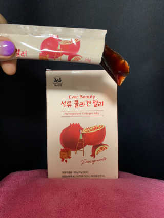 365더건강 에버뷰티 석류콜라겐 젤리 — 3점을 준 리뷰어가 2020년 7월 올린 사용 사진