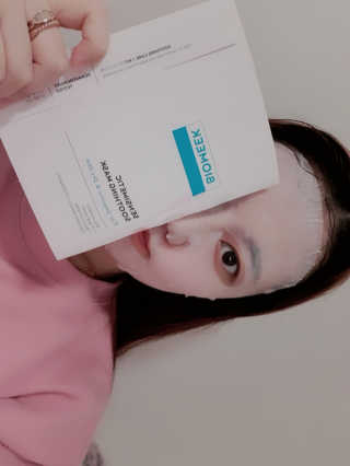 바이오믹 BIOMEEK SENSIMETIC SOOTHING MASK.S — 5점을 준 리뷰어가 2020년 6월 올린 사용 사진