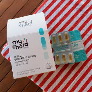 JW중외제약 마이코드 알티지 오메가3 1000 mg — 5점을 준 리뷰어가 2020년 7월 올린 사용 사진