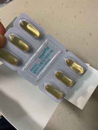 JW중외제약 마이코드 알티지 오메가3 1000 mg — 3.5점을 준 리뷰어가 2020년 8월 올린 사용 사진