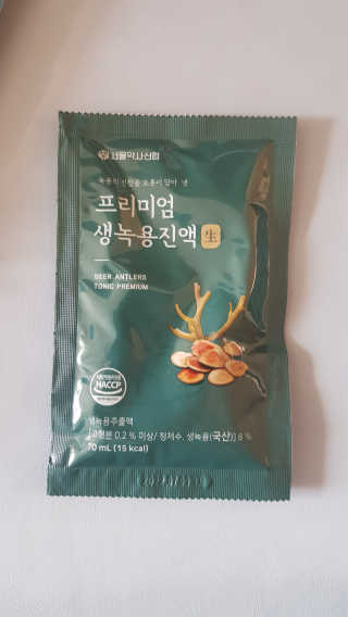 서울약사신협 약사신협_생녹용 진액_70ml x 30포 — 5점을 준 리뷰어가 2020년 9월 올린 사용 사진