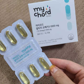 JW중외제약 마이코드 알티지 오메가3 1000 mg — 5점을 준 리뷰어가 2020년 7월 올린 사용 사진