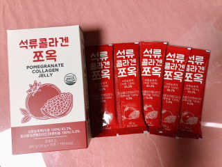 조은약초 석류콜라겐 석류즙 석류쪼옥 젤리 스틱 15포 x 20g — 5점을 준 리뷰어가 2020년 7월 올린 사용 사진
