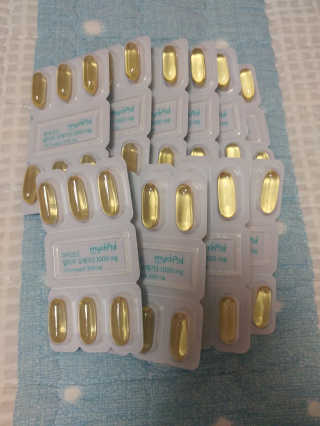 JW중외제약 마이코드 알티지 오메가3 1000 mg — 5점을 준 리뷰어가 2020년 8월 올린 사용 사진