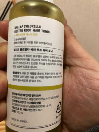 달리프 클로렐라 베러 루트 헤어토닉 100ml — 5점을 준 리뷰어가 2020년 12월 올린 사용 사진