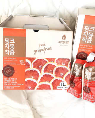 자연에온 핑크 자몽 착즙 100mL 10개입 2BOX — 4.5점을 준 리뷰어가 2020년 11월 올린 사용 사진