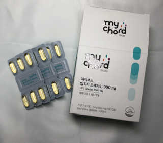 JW중외제약 마이코드 알티지 오메가3 1000 mg — 4점을 준 리뷰어가 2020년 7월 올린 사용 사진