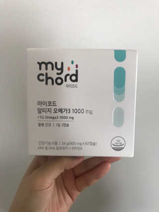 JW중외제약 마이코드 알티지 오메가3 1000 mg — 5점을 준 리뷰어가 2020년 7월 올린 사용 사진