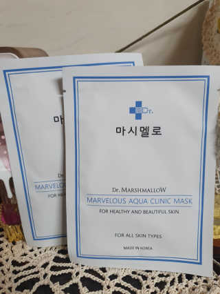 닥터마시멜로 닥터마스멜로 마블러스 아쿠아 클리닉 마스크 — 5점을 준 리뷰어가 2020년 10월 올린 사용 사진