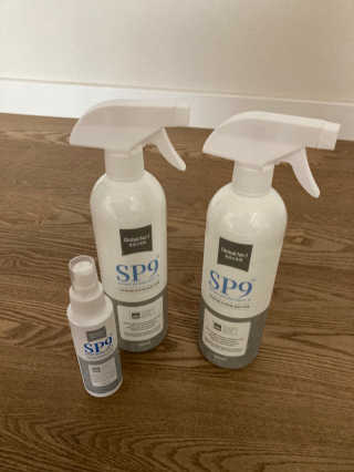 SP9 스프레이형 프리미엄 살균소독제 500ml+100ml — 5점을 준 리뷰어가 2020년 11월 올린 사용 사진