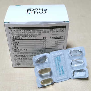 JW중외제약 마이코드 알티지 오메가3 1000 mg — 5점을 준 리뷰어가 2020년 8월 올린 사용 사진