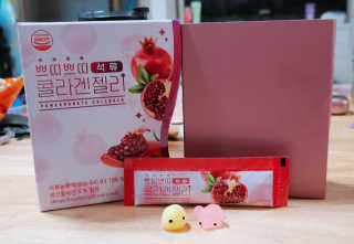 헬스업_쁘띠쁘띠석류콜라겐젤리_20g x 14포 — 4점을 준 리뷰어가 2020년 11월 올린 사용 사진