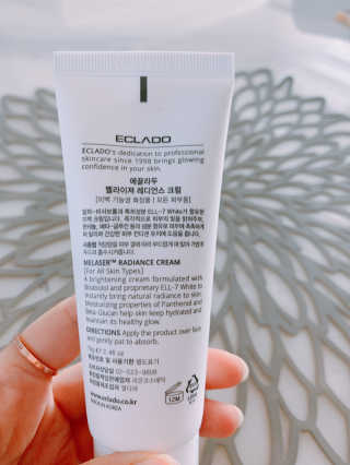 ECLADO 에끌라두 멜라이져 레디언스 크림 — 5점을 준 리뷰어가 2020년 10월 올린 사용 사진