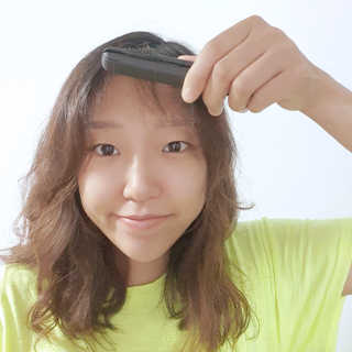 모즈헤어 휴대용 미니 고데기 — 5점을 준 리뷰어가 2020년 9월 올린 사용 사진
