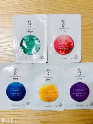 한천수 펩타이드 마스크팩 5종 10매 구성 — 3점을 준 리뷰어가 2020년 5월 올린 사용 사진
