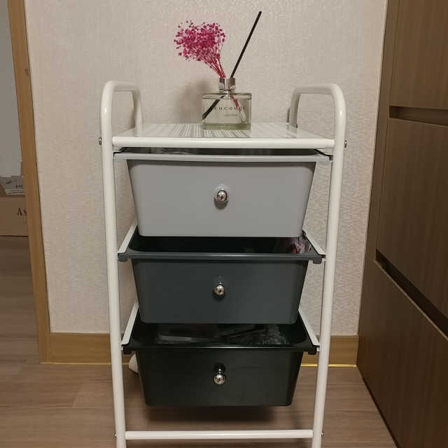 바네스데코 3단 이동식 트롤리 수납함 정리함 리뷰 사진