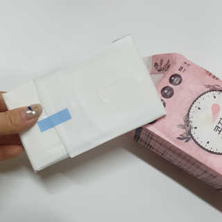 코지앤 생리대 체험 패키지 — 4점을 준 리뷰어가 2020년 10월 올린 사용 사진