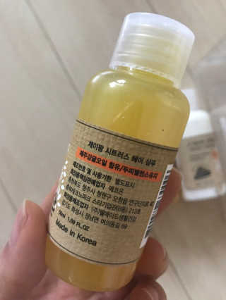 제이팜시트러스 헤어N바디 여행용 미니어처 50mlx4 — 5점을 준 리뷰어가 2020년 4월 올린 사용 사진