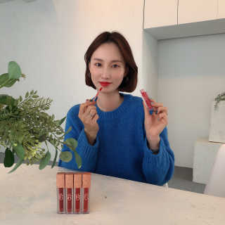 [블랙루즈] 에어 핏 벨벳틴트7 택1+랜덤1 — 4.5점을 준 리뷰어가 2020년 10월 올린 사용 사진