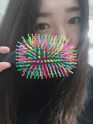 아이캔디 레인보우 볼륨S 패들 브러쉬 — 5점을 준 리뷰어가 2020년 12월 올린 사용 사진