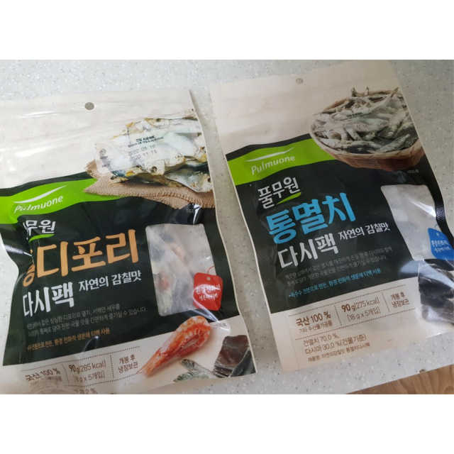 [풀무원] 자연의 감칠맛 통디포리, 통멸치 다시팩 세트 리뷰 사진