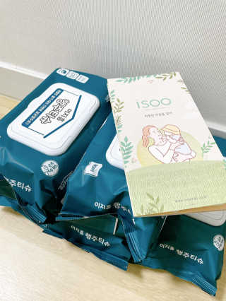 이지홈 간편 살균 행주 티슈 — 5점을 준 리뷰어가 2020년 11월 올린 사용 사진
