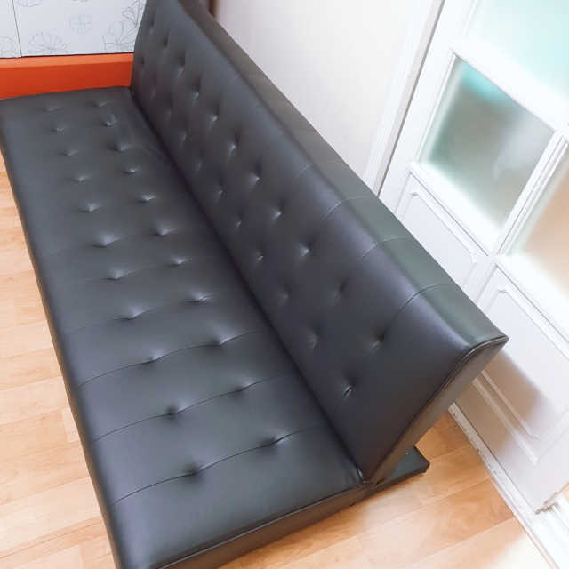 바네스데코 접이식 좌식 쇼파 침대 가죽 소파베드 라떼 리뷰 사진
