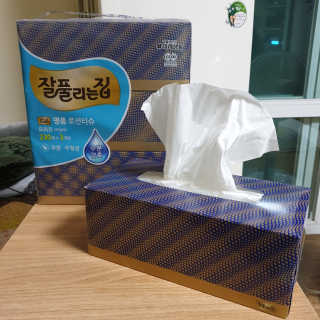 잘풀리는집 부드러운 모이스처 보습 미용 티슈 230매 — 5점을 준 리뷰어가 2020년 9월 올린 사용 사진