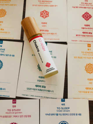 무니스튜디오 차크라 아로마 롤온 7종 10ml — 4.5점을 준 리뷰어가 2020년 5월 올린 사용 사진