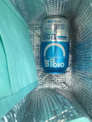 일화 아임톡 탄산수 355mlX24캔 + 보냉팩 증정이벤트 — 2점을 준 리뷰어가 2020년 5월 올린 사용 사진