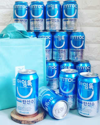 일화 아임톡 탄산수 355mlX24캔 + 보냉팩 증정이벤트 — 5점을 준 리뷰어가 2020년 4월 올린 사용 사진