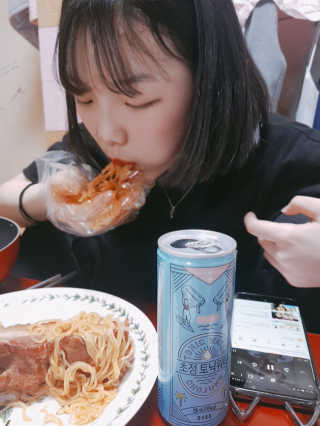 일화 소주와환상궁합 세계 3대 광천수로만든 초정토닉워터 — 5점을 준 리뷰어가 2020년 5월 올린 사용 사진