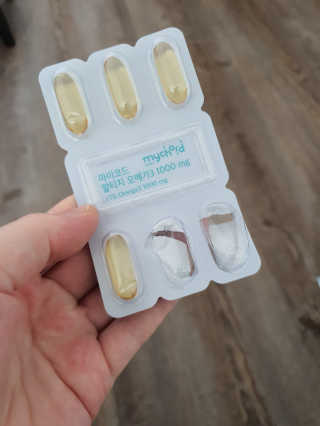 JW중외제약 마이코드 알티지 오메가3 1000 mg — 5점을 준 리뷰어가 2020년 8월 올린 사용 사진