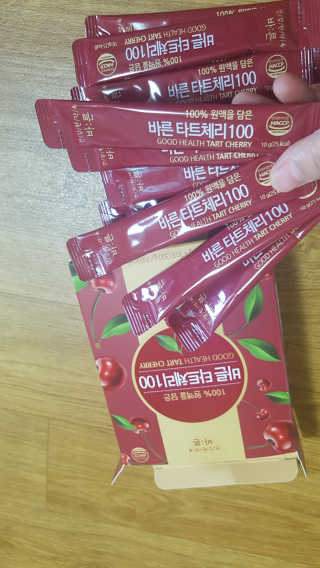 건강한약속 바른 바른 타트체리100 — 5점을 준 리뷰어가 2020년 7월 올린 사용 사진