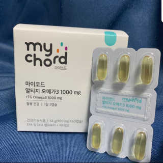 JW중외제약 마이코드 알티지 오메가3 1000 mg — 5점을 준 리뷰어가 2020년 9월 올린 사용 사진