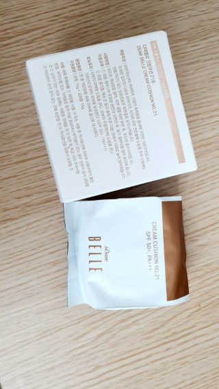 디어벨르 크림쿠션 DEAR BELLE CREAM COUSION — 4점을 준 리뷰어가 2020년 7월 올린 사용 사진