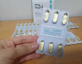 JW중외제약 마이코드 알티지 오메가3 1000 mg — 5점을 준 리뷰어가 2020년 7월 올린 사용 사진