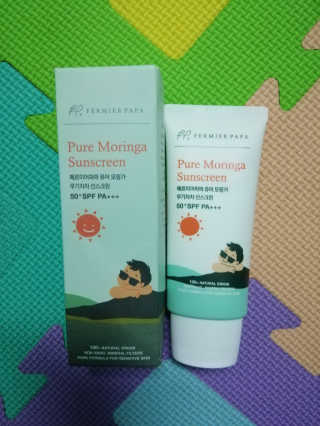 fermierpapa 모 링가 무기질 차 에센스 자외선 차단제 SPF50 + PA +++ 50g — 5점을 준 리뷰어가 2020년 12월 올린 사용 사진