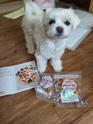 해피팡팡 고구마닭말이+고구마오리말이 [고구마간식2종] — 5점을 준 리뷰어가 2020년 4월 올린 사용 사진