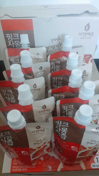 자연에온 핑크 자몽 착즙 100mL 10개입 2BOX — 5점을 준 리뷰어가 2020년 11월 올린 사용 사진