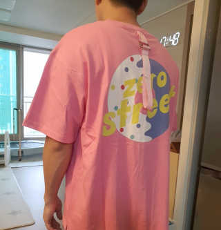 제로스트릿 ZERO STREET - BACK DONUT T-SHIRT 7 COLOR — 5점을 준 리뷰어가 2020년 7월 올린 사용 사진