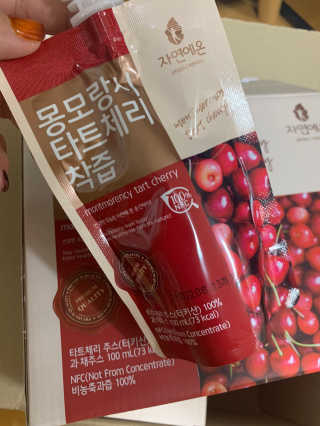 자연에온 몽모랑시 타트체리 착즙 100mL 10개입 2BOX — 5점을 준 리뷰어가 2020년 11월 올린 사용 사진