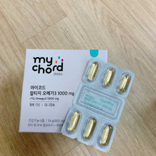 JW중외제약 마이코드 알티지 오메가3 1000 mg — 5점을 준 리뷰어가 2020년 9월 올린 사용 사진