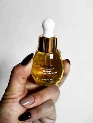 미구하라 프리미엄 울트라 화이트닝 퍼펙트 앰플 오리진  20ml — 5점을 준 리뷰어가 2020년 4월 올린 사용 사진