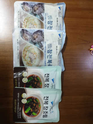 바다는다웰빙이다 완도사랑 전복죽 250g - 2팩 + 전복장조림 2팩 — 4점을 준 리뷰어가 2020년 8월 올린 사용 사진