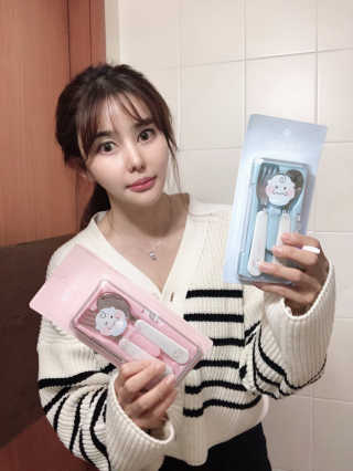 유비맘 스푼포크 케이스 세트 1+1 _컬러랜덤 발송 — 5점을 준 리뷰어가 2020년 11월 올린 사용 사진