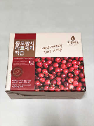자연에온 몽모랑시 타트체리 착즙 100mL 10개입 2BOX — 5점을 준 리뷰어가 2020년 10월 올린 사용 사진