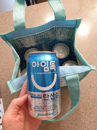 일화 아임톡 탄산수 355mlX24캔 + 보냉팩 증정이벤트 — 5점을 준 리뷰어가 2020년 5월 올린 사용 사진