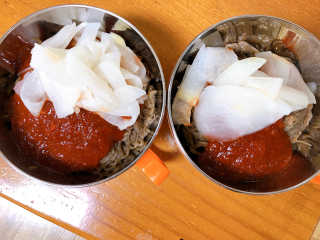 [해주냉면] 신천맛집 매운 비빔냉면 2인분 + 무절임 — 5점을 준 리뷰어가 2020년 5월 올린 사용 사진